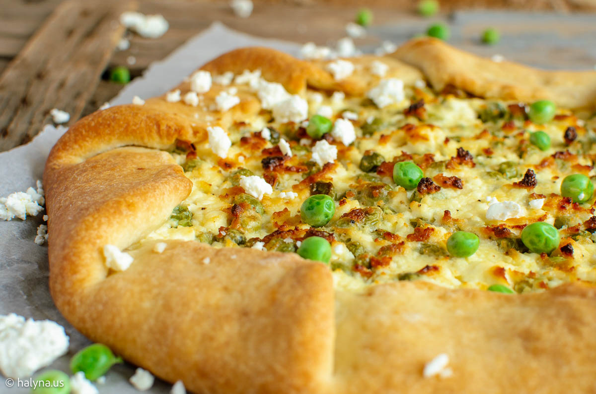 Pea & Fresh Cheese Galette