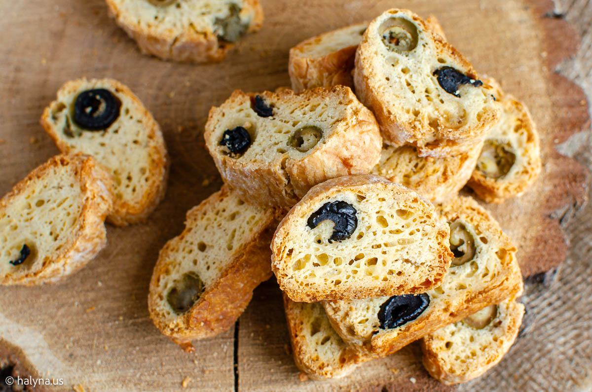 Cheese & Olives Biscotti
